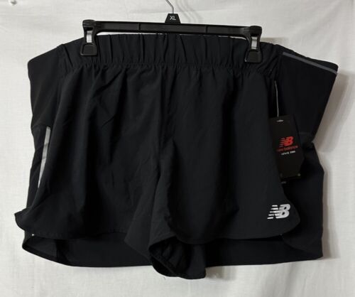 NWT New Balance Womens Black Impact Run Athletic Active Shorts Plus Size 2XL