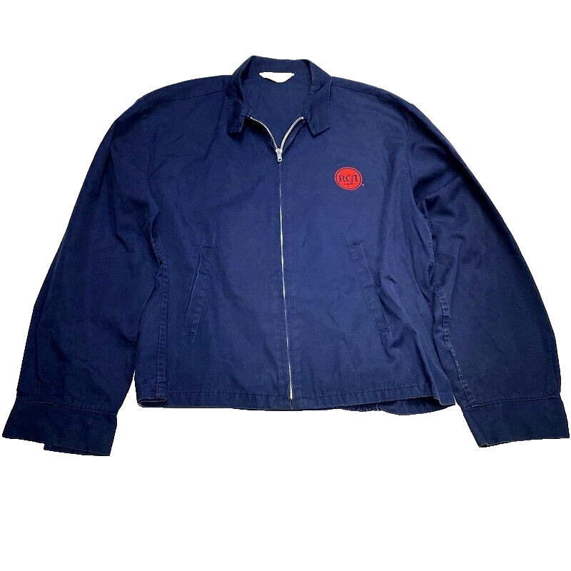 VTG RCA Victor Records Champion Zip Jacket L Radio Record Label Music 1960s 60s