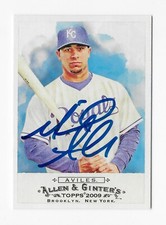 2009 ALLEN & GINTER MIKE AVILES ROYALS RED SOX AUTOGRAPHED SIGNED BASEBALL CARD