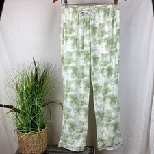 BORN Women's  Green & White Print Soft Jogger Athleisure Pants M