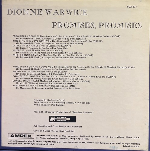 Promises Promises Dionne Warwick Reel Tape - Picture 2 of 3