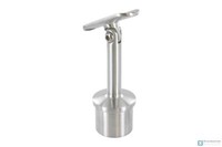 Edelstahl HandlaufstüTze FüR 33,7X2,0Mm, Gelenk, Platte 42,4Mm, V2A