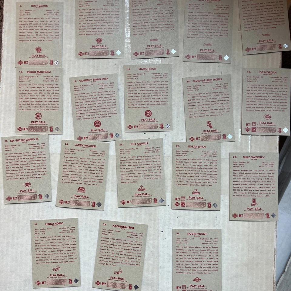 2003 Upper Deck 球红色平行套装(36 张卡) — 第 2/4 张图片