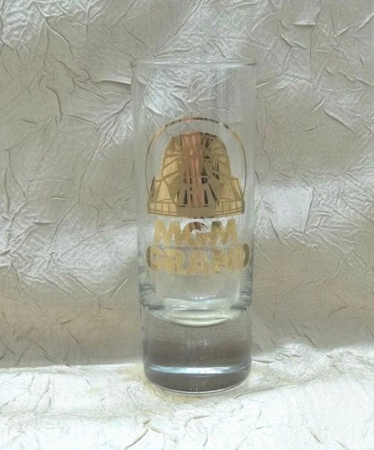 MGM Grand Hotel & Casino Tall Shot Glass Las Vegas Nevada