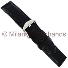 22mm Milano Genuine Leather Padded Stitched Mens Watch Band 19050 Reg