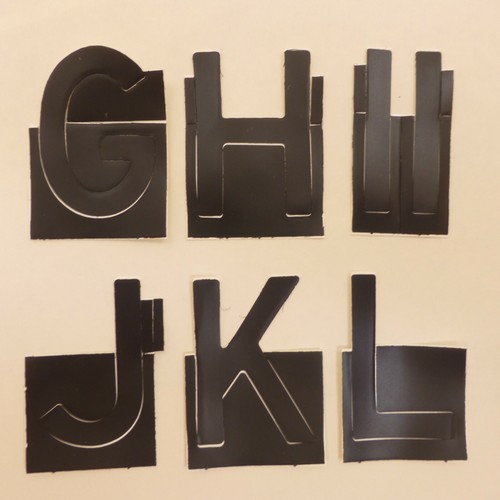 Auswahl von 2" schwarz abnehmbar maßgeschneidert Vinyl Aufkleber Buchstaben Zahlen - Bild 3 von 7