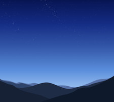 Landscape minimalism mountains stars low light Custom Gaming Mat Desk