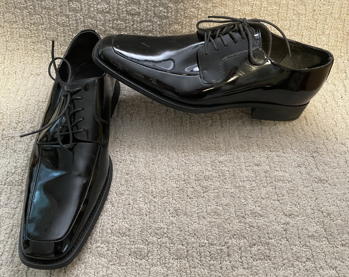 Via Spiga Laconi Black Patent Leather Dress Shoes Mens 14D  display picture 1