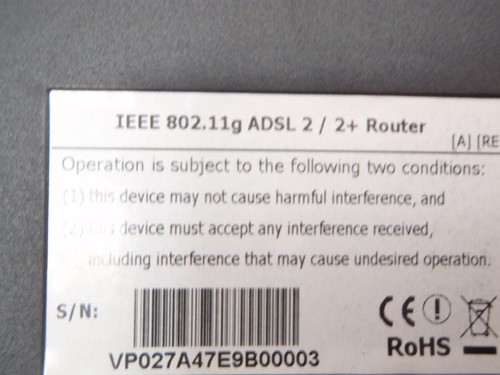 ADSL2+ MODEM ROUTER WIRELESS 11G NETWORK LAN ADSL 4-PORT IEEE TI8511G-3 4PORT - Picture 6 of 9