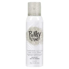 Punky Colour Temporary Hair and Body Glitter Color Spray Silver 3.5oz