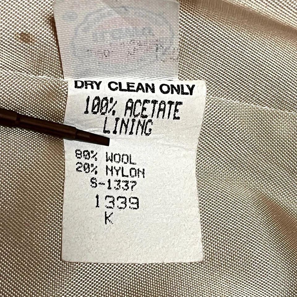 复古 80 年代或 90 年代惠灵顿时装 80% 羊毛棕褐色孔雀 XL 码 — 第 4/4 张图片