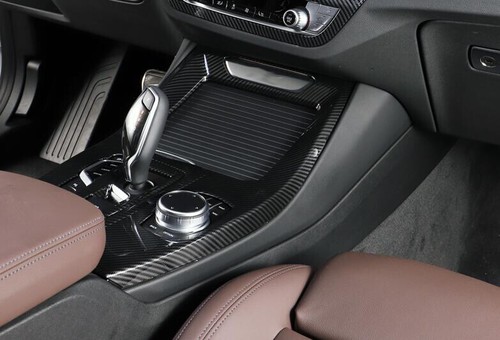 ABS Carbon Fiber Middle Console Gear Shift Panel Trim For BMW X3 G01 X4 2018-21 - Picture 6 of 8