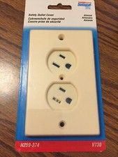 National Safety Outlet Cover Plate Outlet Child Safe Almond Color New