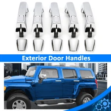 For Hummer H3 2006-2010 Chrome Door Handle Assembly 5 pcs Set