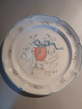 MARMALADE GEESE w/Apple & Ribbon Platter Chop Plate Intrnatl China Stoneware 12"