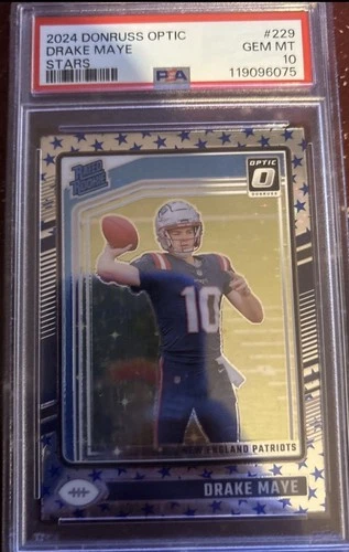 2024 Panini Donruss Optic - Rated Rookie Drake Maye #229 Stars Prizm PSA 10