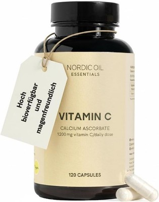 Vitamin C gepuffert | 600 mg Calciumascorbat, 120 vegane Kapseln