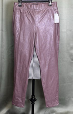Sanctuary Anthropologie Brown Faux Leather High Rise Pull On Leggings Pants L