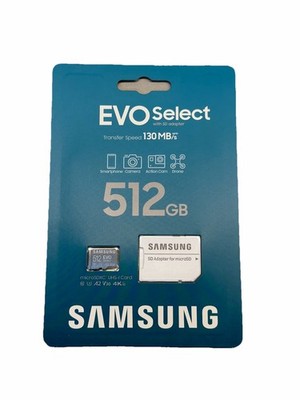 Genuine Samsung Micro SDXC EVO Select SD Card 130MB/s Flash Memory Card 512GB