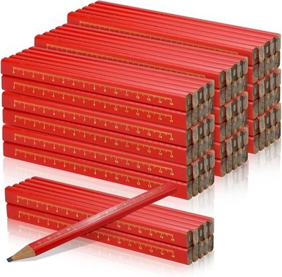 100 Pack Octagonal Black Carpenter Pencils for Woodworking Construction Marking