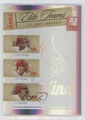 2005 Donruss Elite Teams 349/1500 Albert Pujols Scott Rolen Jim Edmonds HOF 0h9i