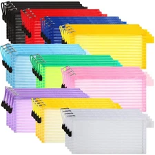 40 Pack 10 Colors Zipper Mesh Pouch, Pencil Pouch Pen Bag Colorful Pencil Pen...