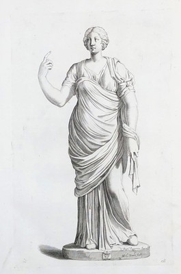 woman Frau Statue Antike Roman antiquity Altertum engraving incisione 1635