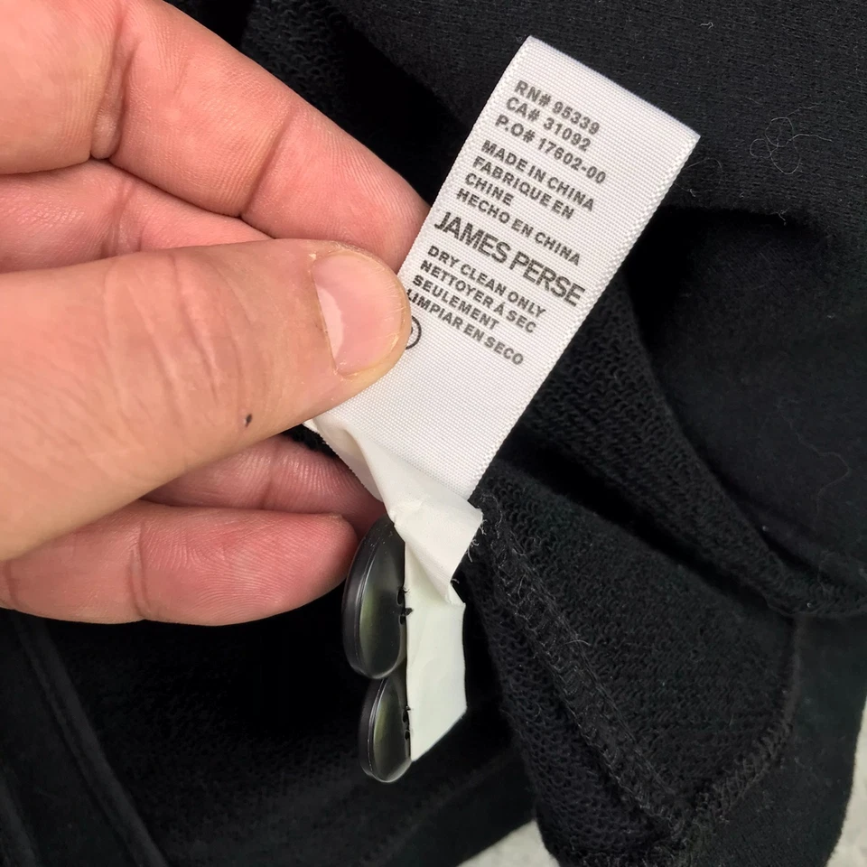 Abrigo polar militar estándar James Perse para mujer 4/XL negro chaqueta con botones Foto 4 de 4