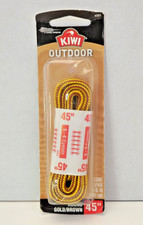 NEW KIWI Outdoor Round Gold Brown Laces For Shoes Boots Footwear 45 Inches 1Pair