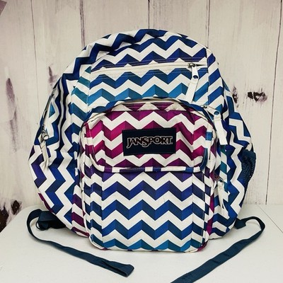 JanSport Chevron Large Backpack Bookbag Bag School Storage Carry Tote