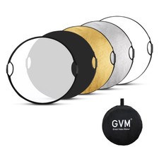 GVM 32"/80cm 5 in 1 Photography Reflector, Collapsible Round Light Reflector ...