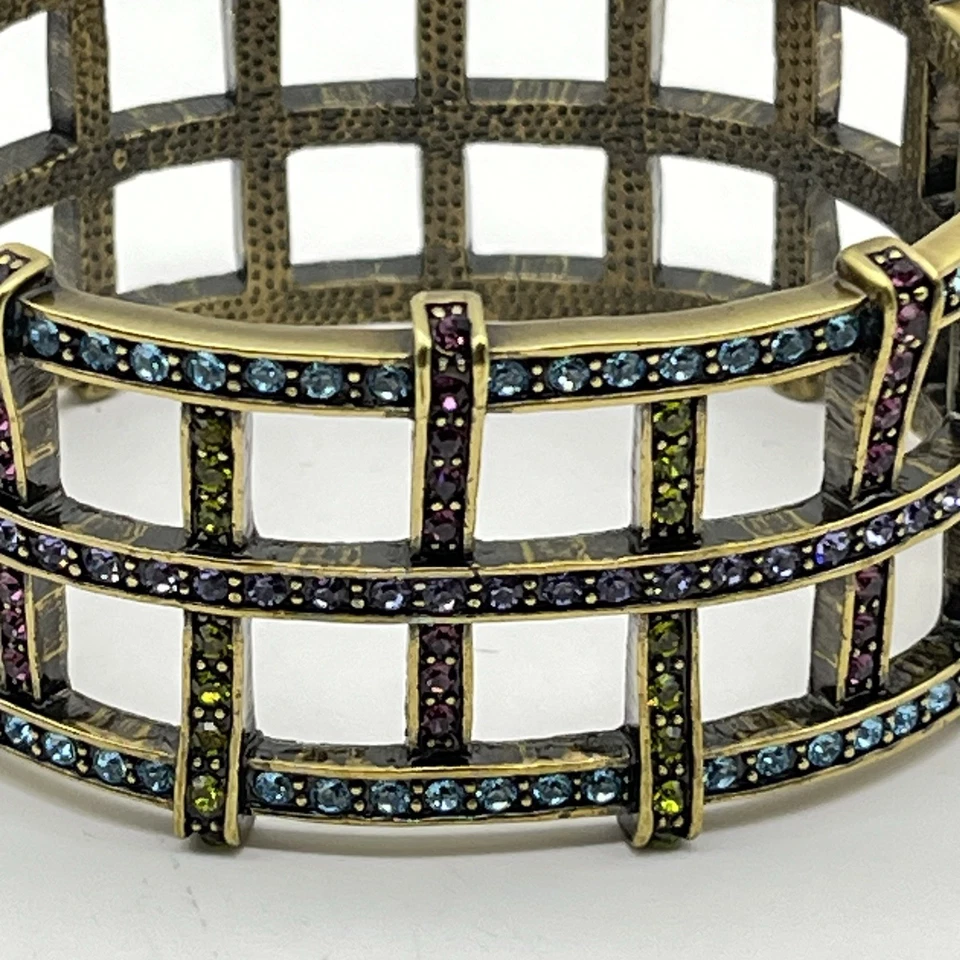 Heidi Daus 编织手链铰链手镯带盒适合 7 3/4 — 第 3/4 张图片