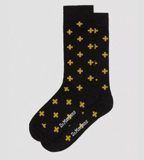 NEW Dr. Martens AirWair Cross Logo Organic Cotton Blend Crew Socks S/M 3-8