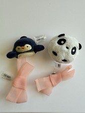 Original Crocs Jibbitz 4 St&uuml;ck Schleife / Bun Cute Panda/ Pinguin Shoes Charms