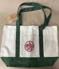 Trader Joe’s Canvas Tote Reusable Shopping Bag - LARGE GREEN - NEW!