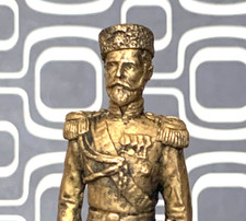 Vtg Bronze tabletop sculpture Russian Emperor Nicholas II in uniform Great War