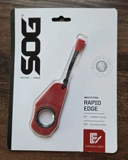 SOG Rapid Edge Rescue Neck Knife Concrete Dust, Red - 18-30-01-43