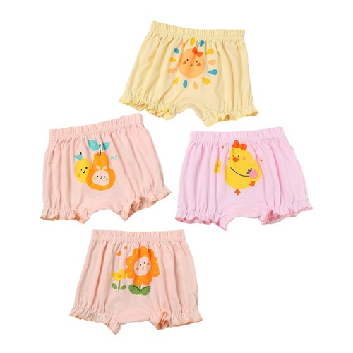 Copripannolini Bambina Stampa Plaid Pantaloncini Casual Confezione 4 Carini Bloomers Set - Foto 86 di 110
