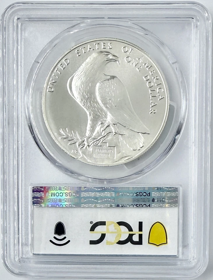 1984-P Los Angeles XXIII Olympiad Coliseum Silver Dollar PCGS MS 70 LA Olympics - Image 2 of 2