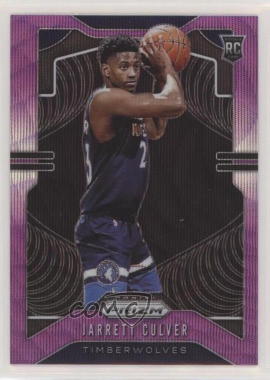 2019-20 Panini Prizm Rookie Purple Wave Prizm Jarrett Culver #252 02ak