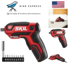 Rechargeable 4V Cordless Screwdriver with 9 Bits & USB Charger – Effortless DIY