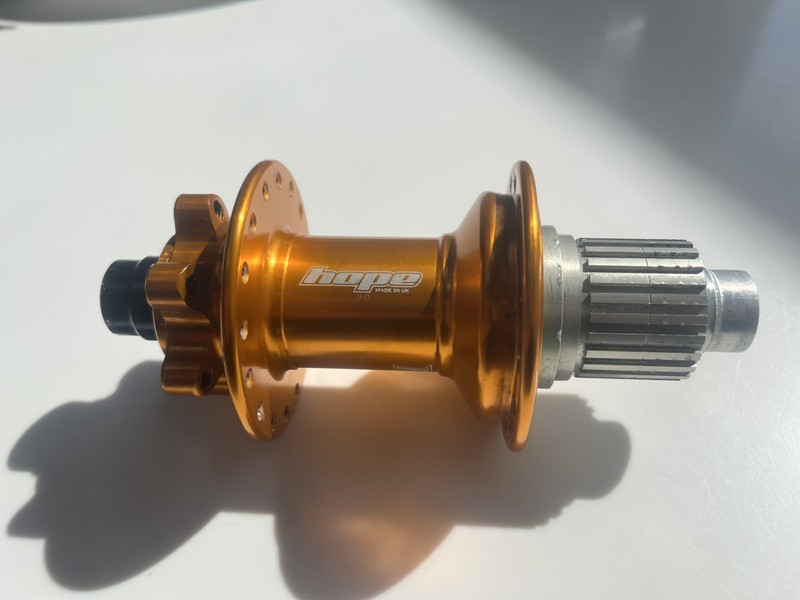 Hope Pro 4 Rear Hub Orange 12x148 Boost 32H 6 Bolt Shimano Microspline MTB