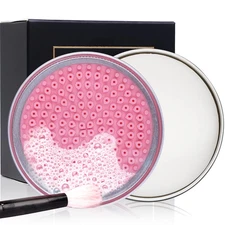 Makeup Brush Cleaner Shampoo Soap Solid Brush Cleaning Mat Removes Cosmetic Colo