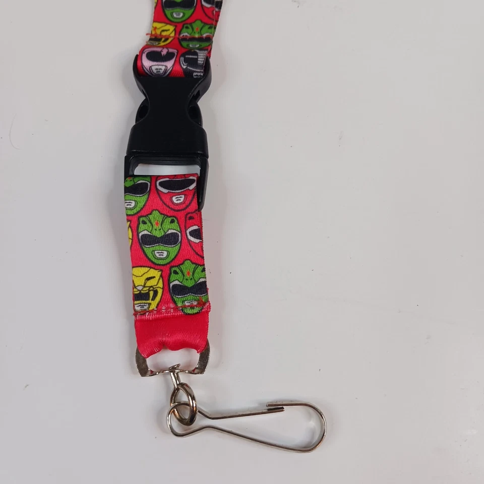 Llavero con cordón vintage Mighty Morphin' Power Rangers soporte para insignia de identificación Foto 3 de 4