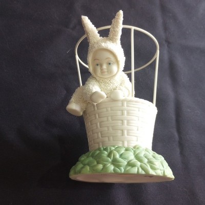 Vintage 2000 Dept 56 Snowbunnies Come With Me Stand #26357 (NO EGG OR MNI BUNNY)