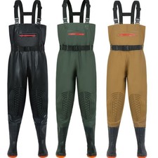 Double Knee Pads Fishing Suit PVC Overalls with Boots  Hunting Farming