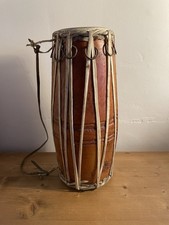 A Handmade Double Sided Nepalese Hand Drum 11” High with original bag. 