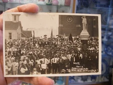 Real Photo Postcard RPPC 70th Anniversary Founding of New Glarus WI 1915 #3709