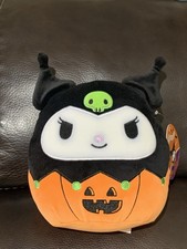 Squishmallows Kuromi Halloween Pumpkin Plush Hello Kitty and Friends 8-inch 2024