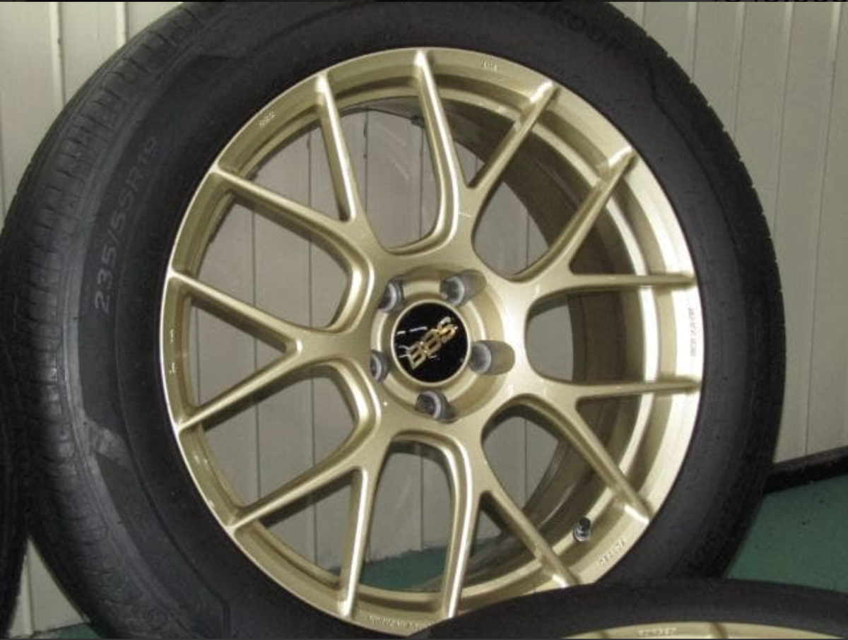 JDM BBS RE-V7 19-inch 8.5J +43 PCD114.3 5H Gold No Curb Rashes No